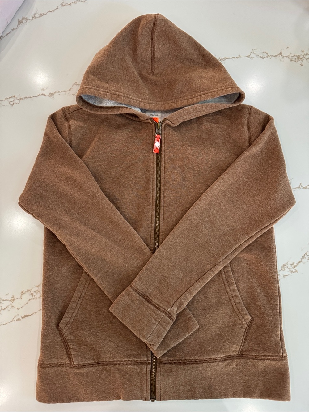 J. Crew Kids Brown Full-Zip Hoodie